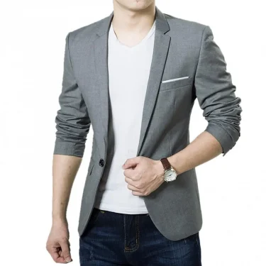 Men Formal Business Suit Coat One Button Black Blue Red Men Slim Fit Fashion Blazer Suit Jacket Casual Suit Blazer Men Clothing 3