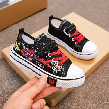Disney Spiderman Children Canvas Shoes Girls Running Sneakers Spring Fashion Teenager Kids Shoes For Boys Casual Shoes 26-36 2