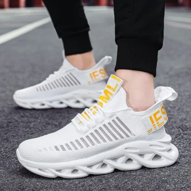 Men Shoes Comfortable Unisex Sneakers Breathable Couple Running Shoes Women Tenis Sports Shoe Size 36-46 White Walking Sneakers 2