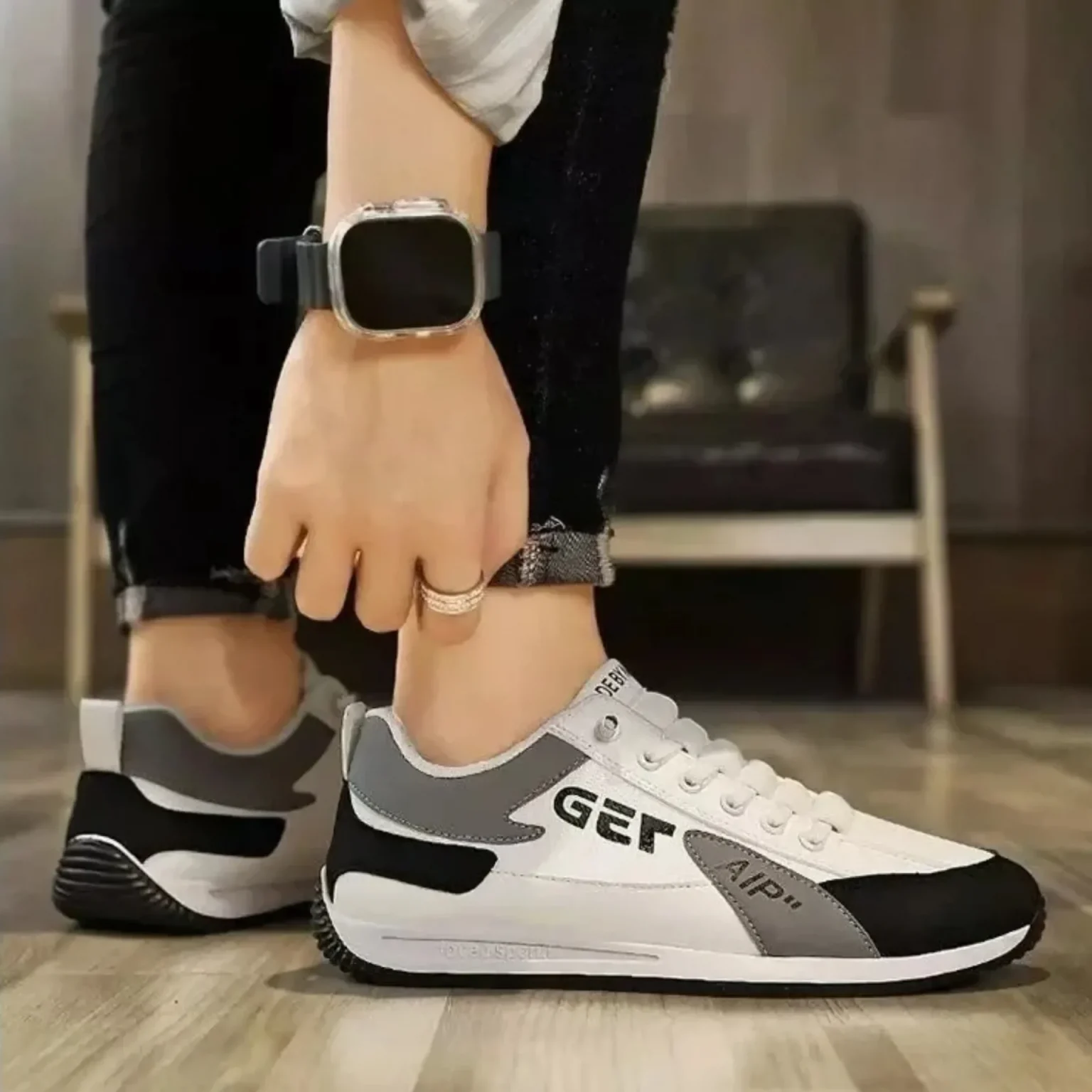New Men's Casual Sneakers Autumn Lazy Person One Step Running Sports Shoes Men's Work Shoes Trendy 2