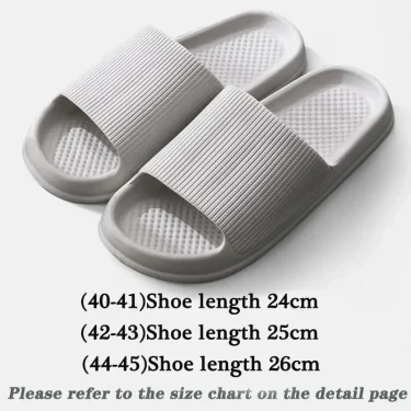 Fashion Men's Women's Sandals Anti-Slip Wear-Resistant EVA Thick Sole Comfortable Home Slippers Bathroom Bath Flip-Flops 6