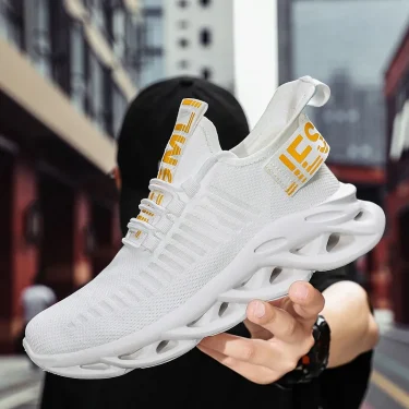Men Shoes Comfortable Unisex Sneakers Breathable Couple Running Shoes Women Tenis Sports Shoe Size 36-46 White Walking Sneakers 1