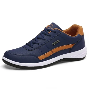Leather Men Shoes Sneakers Trend Casual Shoe Italian Breathable Leisure Male Sneakers Non-slip Footwear Men Vulcanized Shoes 2