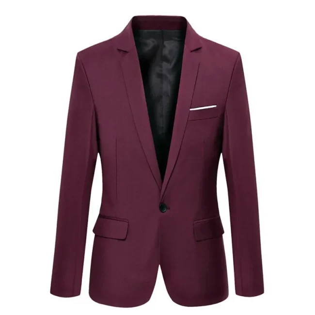 Blue Men Blazers Work Office 2025 Men Tuxedos For Formal Occasions Pockets Coat Blazers Male Custom Men's Business Slim Blazers 3