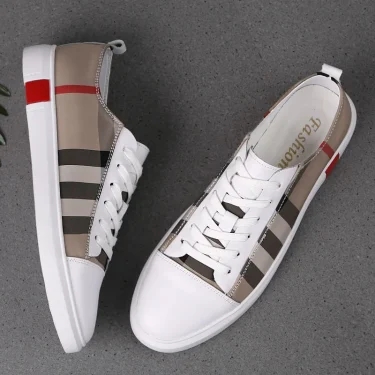 New Fashion Mens Breathable Skateboard Shoes Men Fashion Sneakers High Quality Trainers Shoes Casual Genuine Leather Shoes 6