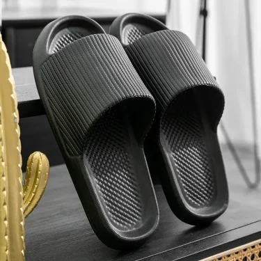 Fashion Men's Women's Sandals Anti-Slip Wear-Resistant EVA Thick Sole Comfortable Home Slippers Bathroom Bath Flip-Flops 4