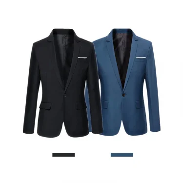 Blue Men Blazers Work Office 2025 Men Tuxedos For Formal Occasions Pockets Coat Blazers Male Custom Men's Business Slim Blazers 6