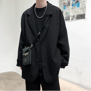 British-style Blazers Men Leisure Trendy Loose Suit Jackets Male Retro Daily Ins Streetwear All-match Simple Korean Suit-tops 6