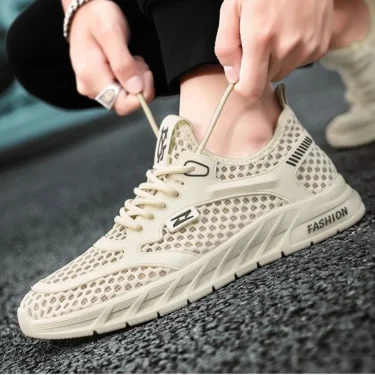 Men's Mesh Sneakers 2025 Summer Mesh Sports Breathable Casual Shoes Comfortable Men's Tennis Shoes Lightweight Running Shoes 5