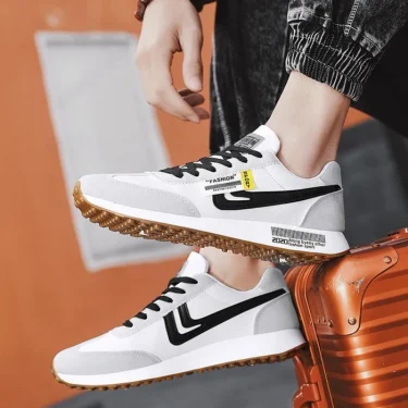 Men Causal Light Fashion Sneakers Man 2025 Spring New Lace-up Flats Outdoors Mesh Breathable Casual Shoes Zapatillas De Hombre 6