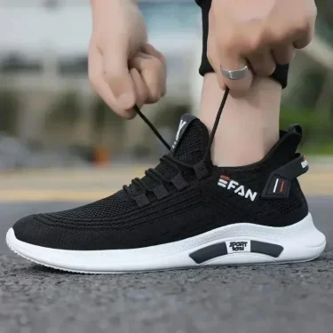 A Spring White Casual Shoes Breathable Non-slip Walking Sneakers Men Shoes Outdoor Comfortable Fashion Lace Up Running Shoes 4