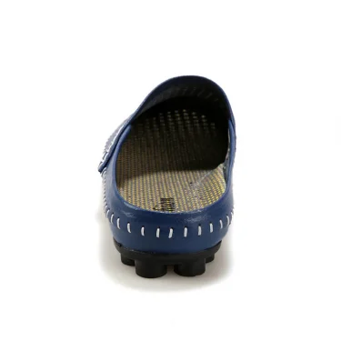 Summer Breathable Slip On Half Shoes For Men Leather Casual High Quality 6