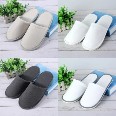 1 Pair Disposable Slipper For Guest Non Slip House Slipper Washable Reusable Hotel Slipper Wedding Portable Slipper 5