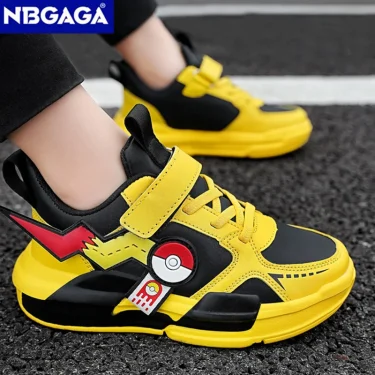 Four Season Sports Kids Cartoon Sneakers Outdoor Boys Classic Running Shoes Pu Leather Children's Walking Footwear Leisure 6