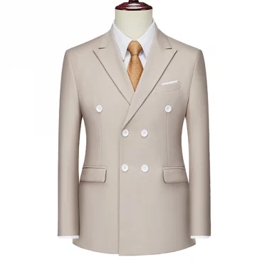 13 Colors Men Double Breasted Blazer Coats Fashion Solid Mens Wedding Prom Dress Male Business Casual Slim Fit Suits Jacket 6XL 1