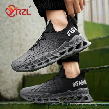 YRZL Men Sneakers Comfortable Breathable Mesh Tennis Outdoor Sports Running Jogging Shoes Flat Lightweight Walking Shoes for Men 5