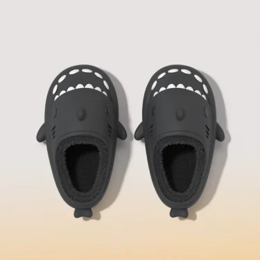Kids Girls Shark Cotton Slippers Autumn/Winter Boys Waterproof and Warm Children's Home Cotton Shoes 3