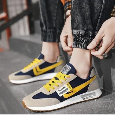 Men Causal Light Fashion Sneakers Man 2025 Spring New Lace-up Flats Outdoors Mesh Breathable Casual Shoes Zapatillas De Hombre 5