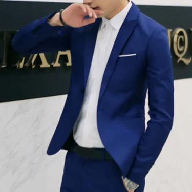 Spring Autumn Fashion New Men Slim Formal Solid Button Lapel Long Sleeve Pockets Back Slit Suit Business Coat jacket Blazer 6