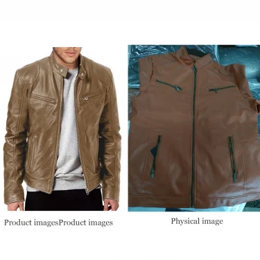Motorcycle Leather Jackets Man Casual Fashion Motorcycle Coat Slim Fit Lapel PU Jackets Autumn Anti-wind Leather Coat Male 6
