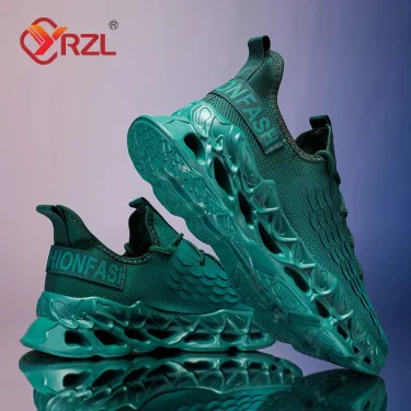YRZL Men Sneakers Comfortable Breathable Mesh Tennis Outdoor Sports Running Jogging Shoes Flat Lightweight Walking Shoes for Men 3