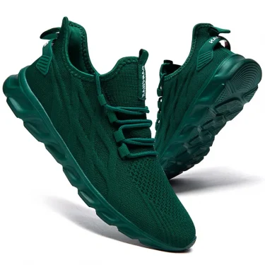 Mesh Breathable Sneakers Comfortable Casul Flats Shoes Lace-up and Anti-slip Outdoor Walking Footwear Shoe Tenis Zapatos Hombre 1