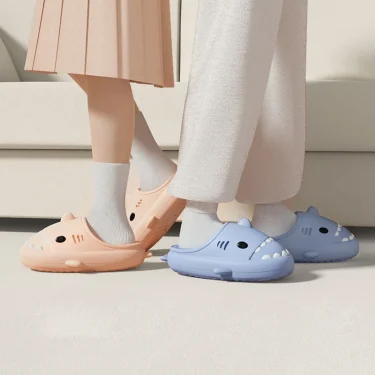 Kids Girls Shark Cotton Slippers Autumn/Winter Boys Waterproof and Warm Children's Home Cotton Shoes 2