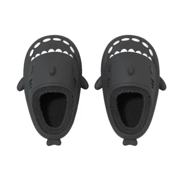 Kids Girls Shark Cotton Slippers Autumn/Winter Boys Waterproof and Warm Children's Home Cotton Shoes 4