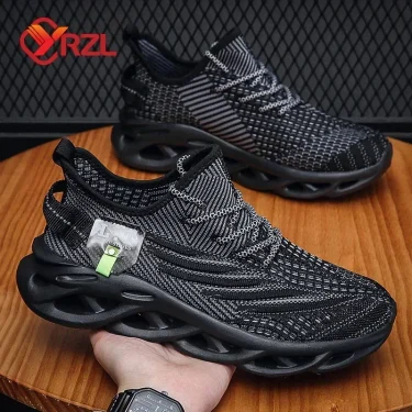 YRZL Running Sneakers Men's Casual Shoes Outdoor Big Size Lightweight Breathable Mesh Increase Comfortable Sports Shoes for Men 2