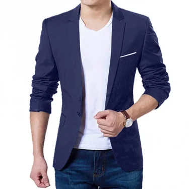 Men Formal Business Suit Coat One Button Black Blue Red Men Slim Fit Fashion Blazer Suit Jacket Casual Suit Blazer Men Clothing 1