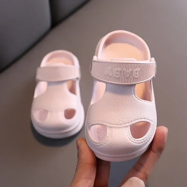 Summer Kids Sandals Soft Anti-Skid EVA material Slippers Solid color Design Hole Baby Sandy Beach for BoysGirls Children Shoes 5