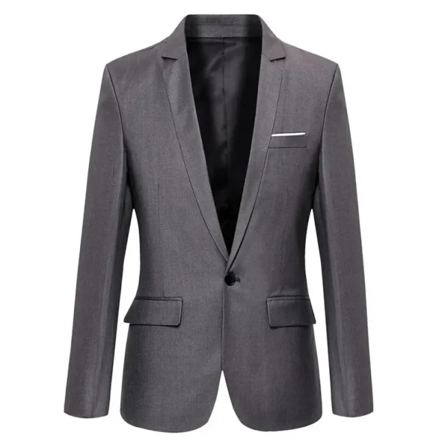 Blue Men Blazers Work Office 2025 Men Tuxedos For Formal Occasions Pockets Coat Blazers Male Custom Men's Business Slim Blazers 4