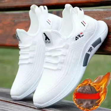 A Spring White Casual Shoes Breathable Non-slip Walking Sneakers Men Shoes Outdoor Comfortable Fashion Lace Up Running Shoes 6