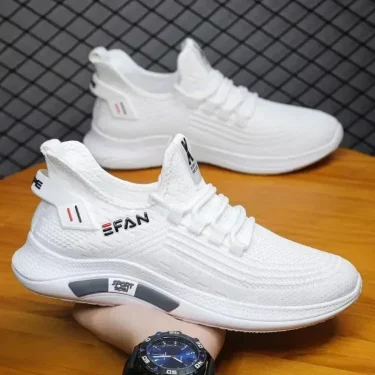 A Spring White Casual Shoes Breathable Non-slip Walking Sneakers Men Shoes Outdoor Comfortable Fashion Lace Up Running Shoes 2