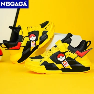 Four Season Sports Kids Cartoon Sneakers Outdoor Boys Classic Running Shoes Pu Leather Children's Walking Footwear Leisure 3