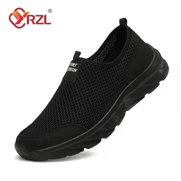 YRZL Lightweight Men Casual Shoes Breathable Slip on Male Casual Sneakers Anti-slip Men's Flats Outdoor Walking Shoes Size 38-46 1