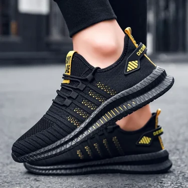 Fashion Men Sneakers Mesh Casual Shoes Lac-up Breathable Lightweight Walking Sneakers Men Shoes Plus Size Summer Tenis Shoes 3