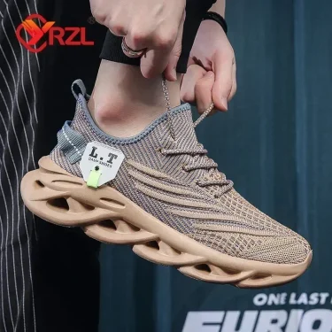 YRZL Running Sneakers Men's Casual Shoes Outdoor Big Size Lightweight Breathable Mesh Increase Comfortable Sports Shoes for Men 6