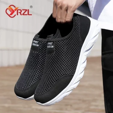 YRZL Lightweight Men Casual Shoes Breathable Slip on Male Casual Sneakers Anti-slip Men's Flats Outdoor Walking Shoes Size 38-46 3