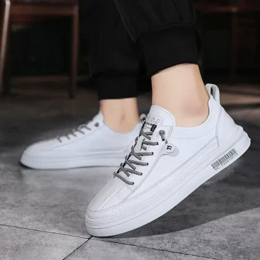 Brand Men's Casual New Leather Shoes for Men Non-slip Sports Shoes Fashion Comfortable Sneakers Male Flat Slip-on Casual Shoes 5