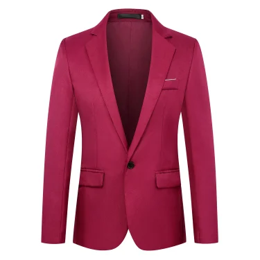 Men Formal Business Suit Coat One Button Black Blue Red Men Slim Fit Fashion Blazer Suit Jacket Casual Suit Blazer Men Clothing 4