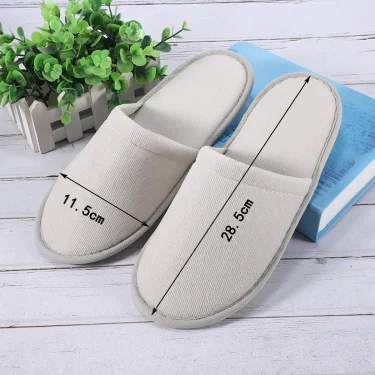 1 Pair Disposable Slipper For Guest Non Slip House Slipper Washable Reusable Hotel Slipper Wedding Portable Slipper 6