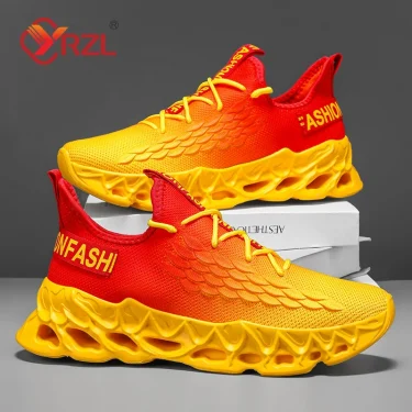 YRZL Men Sneakers Comfortable Breathable Mesh Tennis Outdoor Sports Running Jogging Shoes Flat Lightweight Walking Shoes for Men 1