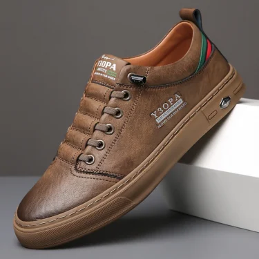 Luxury Men's Casual Shoes 2025 New High Quality Leather Shoes for Men Fashion Comfortable Sports Shoe Outdoor Men's Tennis Shoes 1