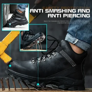 Waterproof Work Safety Boots Anti-puncture Steel Working Sneakers Indestructible Work Shoes Botas Security Shoes Men 2