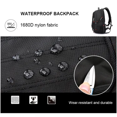 Waterproof 20 Inch Laptop Backpacks USB Charging School Bag Anti-theft Men Backpack Travel Backpack Male Mochila High Capacity 5