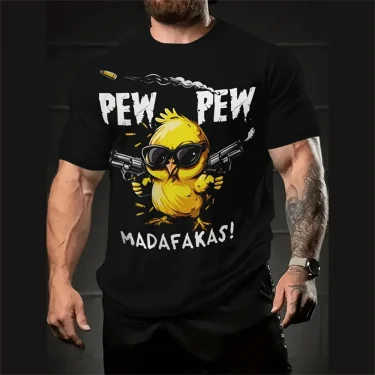 Funny Cartoon Men's T-Shirt 3d Print Short Sleeve Micro Elastic Breath Streetwear Summer Casual Oversized T-Shirts Men Clothing 3