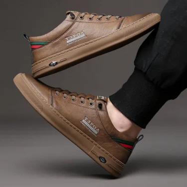Luxury Men's Casual Shoes 2025 New High Quality Leather Shoes for Men Fashion Comfortable Sports Shoe Outdoor Men's Tennis Shoes 5