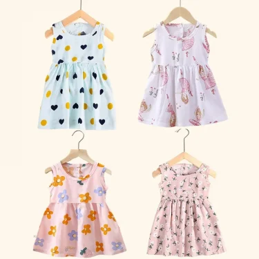 Cute Summer Children Clothing Girl Dresses Kids Dresses Clothes for Girls Party Princess Fashion Outfit Cartoon Beach Dress 2