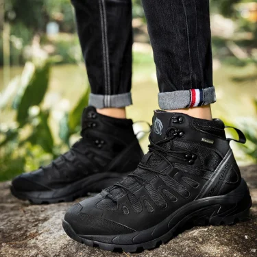 New High-top Mountaineering Boots Men Outdoor Casual Sneakers Hiking Safety Shoes Desert Boots Men's Ankle Boots Large Size40-47 4